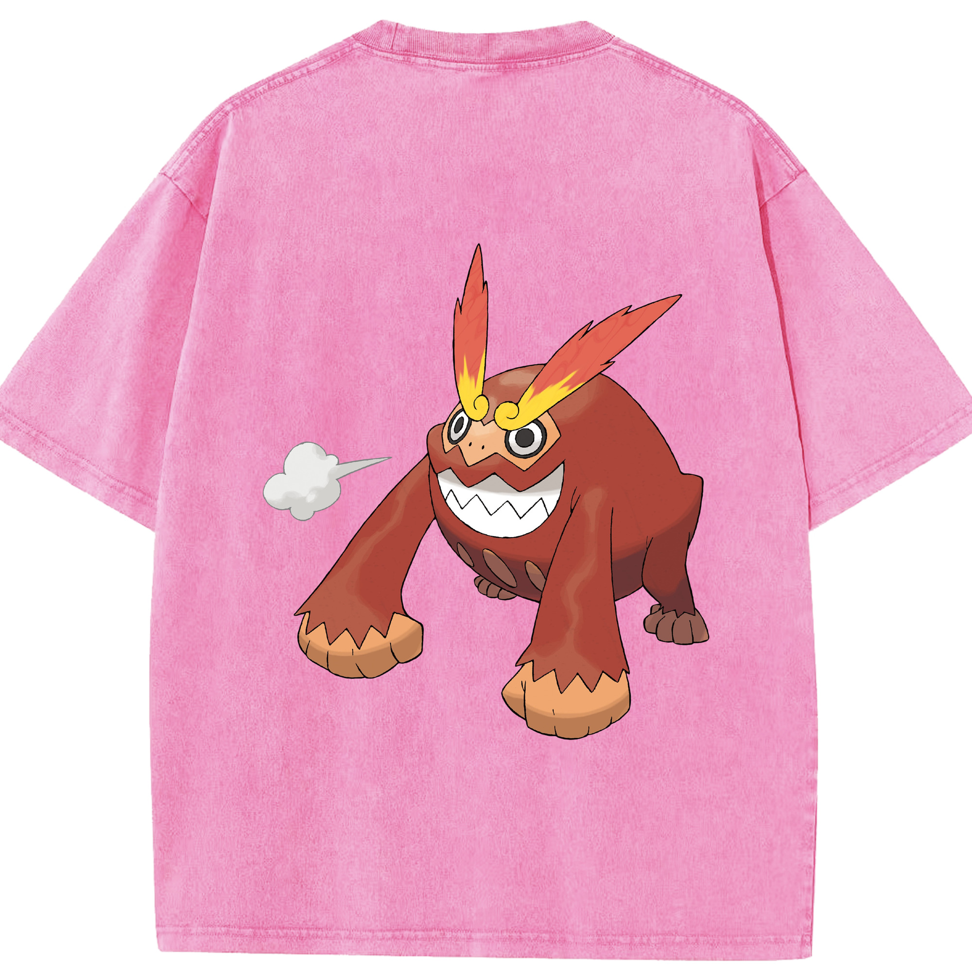 （画像用） ポケットモンスター Pokémon 綿100% ヴィンテージ風 半袖Tシャツ（背面プリント）